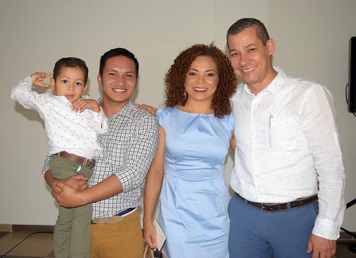 Emanuel Rojas, Rafael Andrés Rojas, su esposa Nayibi Amado de Herrera y Gilberto Rojas Trujillo.